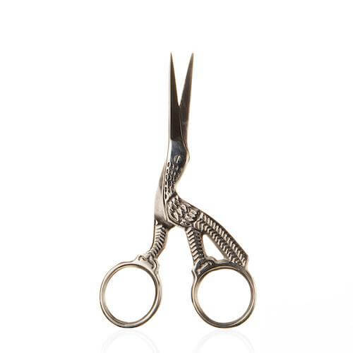 Straight Blade Silver Stork Scissors – Detailansicht