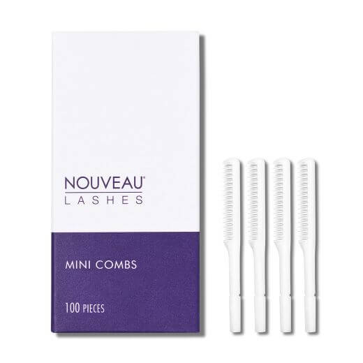 Lash & Brow Tool - Mini Combs (Kämmchen) Instrumente & Zubehör Das Nouveau Lashes Pro Tool bietet viele Möglichkeiten. Unsere Mini-Kämme werden für eine Vielzahl von Techniken verwendet, um die Wimpern nach dem Reinigungsprozess zu trennen und sie am Ende