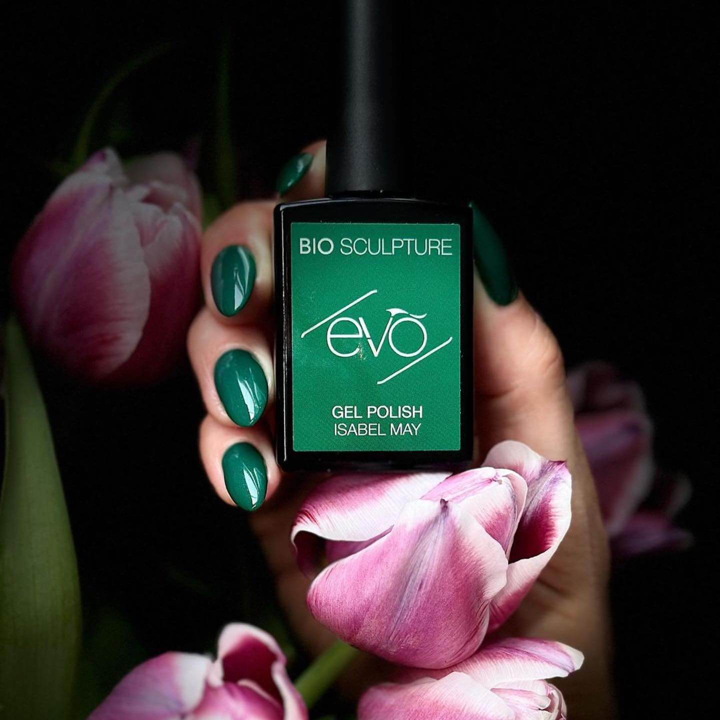 0158 Isabel May - EVO EVO EVO GellackDer perfekteste universelle, tiefdunkle Grünton Sieht das ganze Jahr über wunderschön aus, Frühling/Sommer und Herbst/Winter Hergestellt in Südafrika.EVO by Bio Sculpture Bio Sculpture