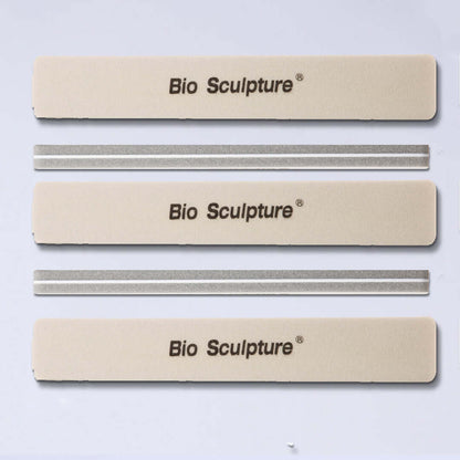 Grey Square 220/220 Nagelfeilen Extra feine Feile mit einer 220er / 220er Körnung zum Bearbeiten von Naturnägeln Wasch und desinfizierbar.Inhalt - 1 Stück Bio Sculpture