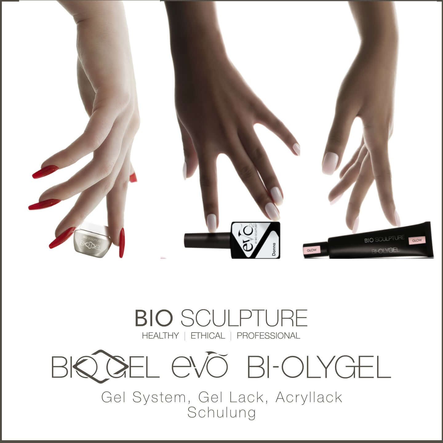 Bio Sculpture full Nail System Schulung Schulung Bio Sculpture BIOGEL, EVO & BI-OLYGEL Full Schulung (4 Tage) Der zusätzliche Prüfungstag ist im Preis inbegriffen. Nach Abschluss der Schulung und bestandener Prüfung erhalten Sie die offiziellen Bio Sculpt