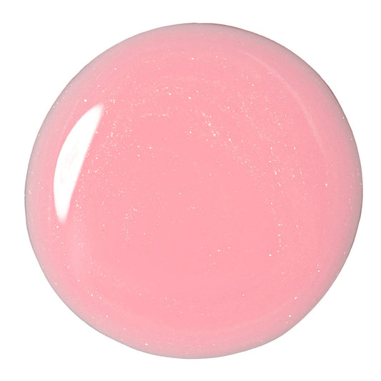Baby Heart Confetti Nail Polish – Farbwirkung auf lackierten Nägeln; Farbton ein transparentes Babyrosa mit zartem Schimmer