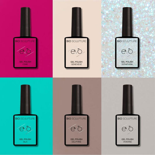 EVO Velour & Vice Collection Wir präsentieren Velour + Vice – eine kuratierte Kollektion, die sanfte Eleganz auf modernes Selbstbewusstsein trifft. Von zukünftigen Kultklassikern bis hin zu leuchtenden Farbtupfern fangen diese sechs neuen Farbtöne die vie