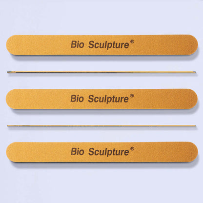 Gold File 100/100 Nagelfeilen Sandblattfeile mit grober 100er Körnung Inhalt - 1 Stück Bio Sculpture