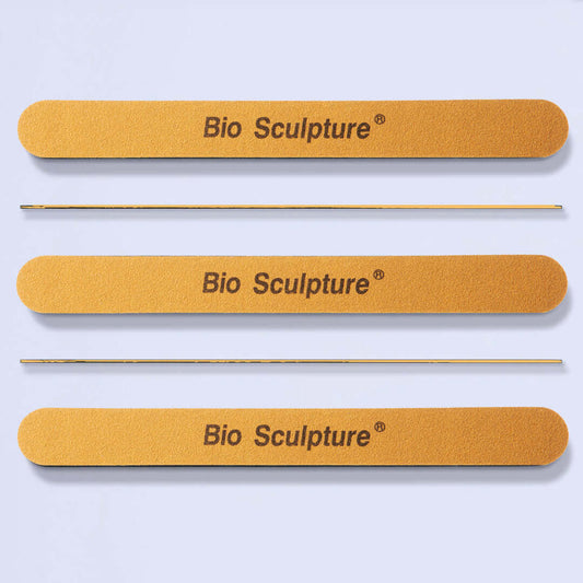 Gold File 100/100 Nagelfeilen Sandblattfeile mit grober 100er Körnung Inhalt - 1 Stück Bio Sculpture