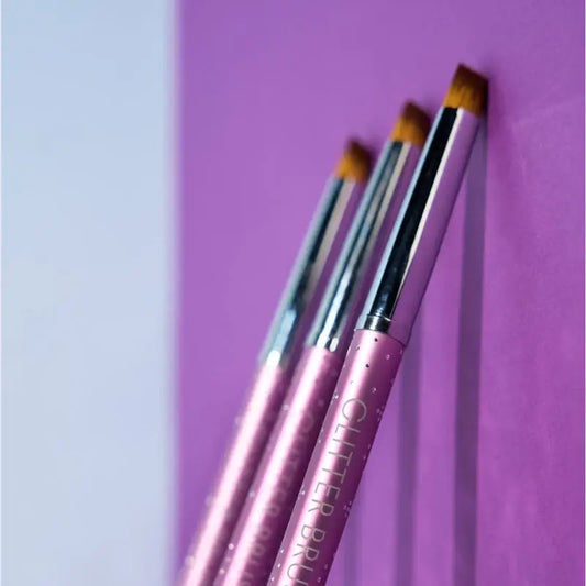 Glitter Application Brush Pinsel & Tools Abgeschrägte Pinselspitze erleichtert das Auftragen von Glitter Bio Sculpture