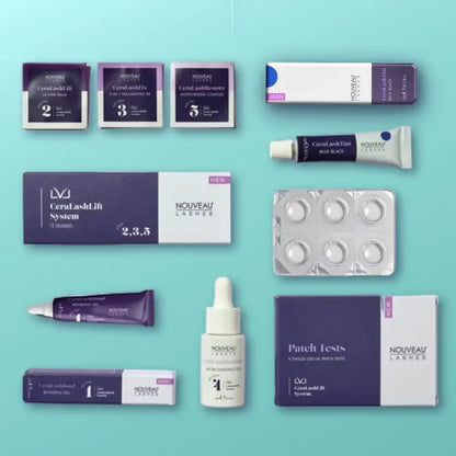 Kit LVL CeraLash Lifting System x15 (Steps 1, 2, 3, 4 & 5) LVL Cera Dieses Kit mit 15 Behandlungen ist ein unverzichtbarer Start für Ihre LVL CeraLashLift-Behandlungen. Inhalt 2 x LVL CeraLashLift System Patch Tests 1 x LVL CeraLashLift System - 15 Treatm