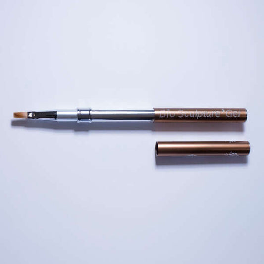 No 6 Flat Retractable Brush Pinsel & Tools Gelpinsel Größe 6 mit gerader Kante Bio Sculpture