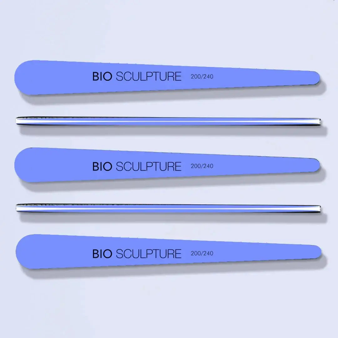 Blue Teardrop Feile 200/240 Nagelfeilen Sandblattfeile in Tränenform mit mittlerer 200er / 240 Körnung Bio Sculpture
