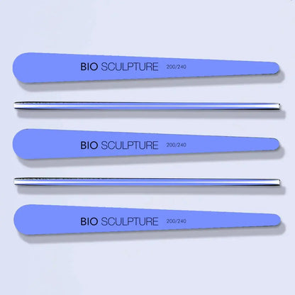 Blue Teardrop Feile 200/240 Nagelfeilen Sandblattfeile in Tränenform mit mittlerer 200er / 240 Körnung Bio Sculpture