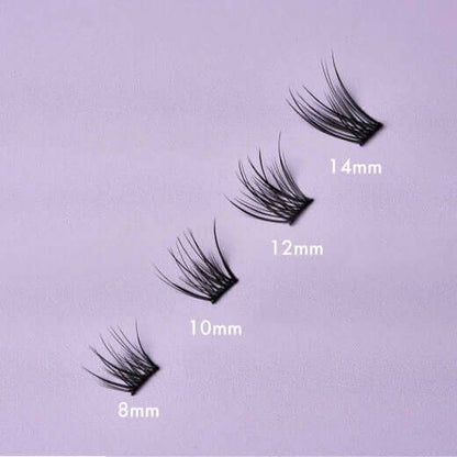 Vorgeklebte Express-Cluster-Wimpern (Wispy 01) Lash Extensions Diese vorgeklebten Wimpernbüschel sind ideal für Express-Behandlungen oder den Verkauf im Salon und sorgen für einen zarten Look, den Sie den ganzen Tag über tragen können. 1 x Packung mit 48