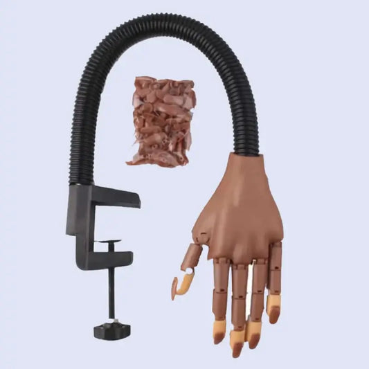 Nail Training Hand Pinsel & Tools Hand zum üben + 100 Stück Nagelspitzen Bio Sculpture