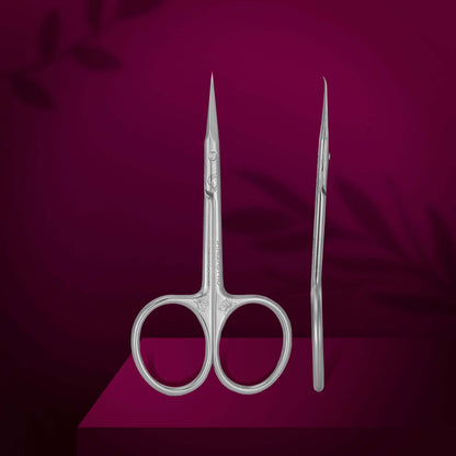 Nagelhaut Schere - EXCLUSIVE 21 Type 2 Nagelscheren & Nagelknips Nagelhaut Schere / cuticle scissors EXCLUSIVE.21 TYPE 2 HOCHWERTIGES MANIKÜRE-PEDIKÜRE-WERKZEUG Verkürzte gebogene Griffe – für präzise Bewegungen des Technikers Hakenartige Wölbung an der S