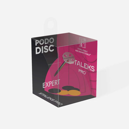 Pedicure Pododisc - 25mm - Pro KIT Pododic Im Lieferumfang sind 1 Pododisc (Durchmesser) – 25 mm und 5 Einwegfeilen der Körnung 180 enthalten. HOCHWERTIGES MANIKÜRE-PEDIKÜRE-WERKZEUG Sterilisierbar in einem Trockenhitzesterilisator und Autoklaven Mit vers