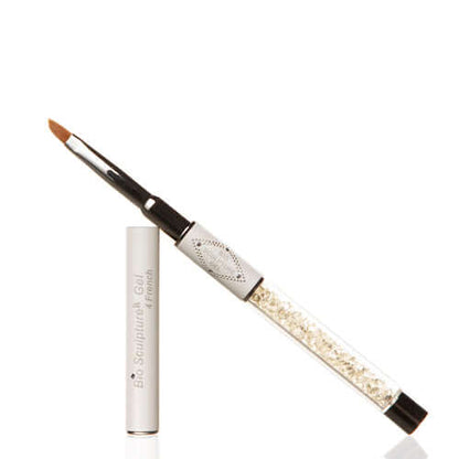 No 4 French Brush Crystal Pinsel & Tools Gelpinsel Größe 4 mit abgeschrägter Kante - ideal für das Auftragen von French-Spitzen Bio Sculpture