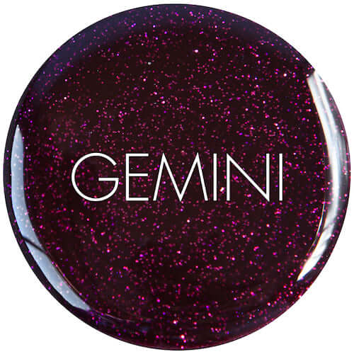 0221 Party Popper - GEMINI GEMINI GEMINI NagellackEin tiefes glitzerndes Lila Hergestellt in SüdafrikaGEMINI by Bio Sculpture Bio Sculpture