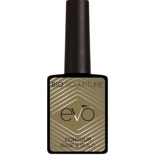 EVO Contour Base & Build EVO Base Nageltyp: Perfekt für normale, starke Nägel Anwendung: Tragen Sie eine flache Basisschicht mit unserer einzigartigen Greif- und Glättungsmethode auf. 60 Sekunden lang aushärten. Evo Contour kann als Schicht zur Stärkung d