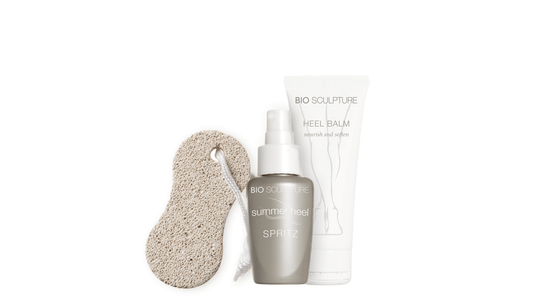 Summer Heel Home Care Kit - SPA SPA Die perfekte Lösung für die sichere Hornhaut entfernen zu Hause• Bimsstein• Summer Heel Spritz• Heel Balm Bio Sculpture