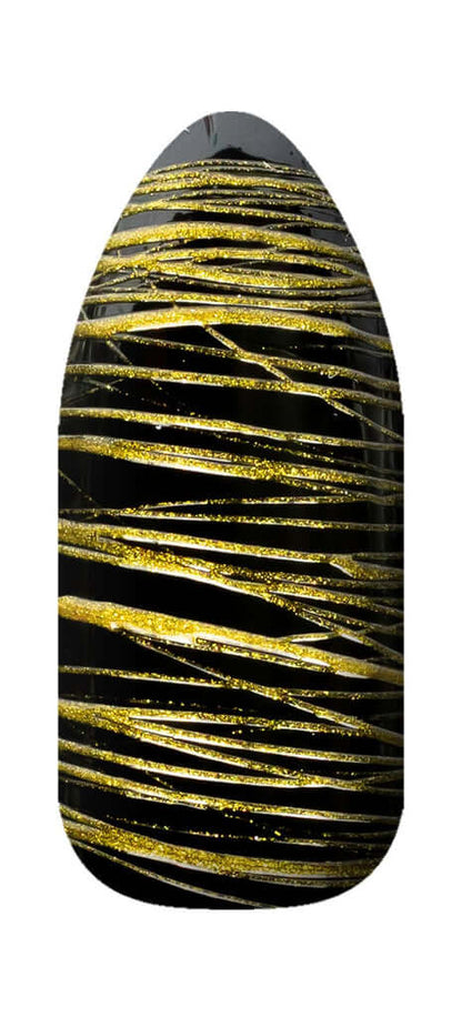 Gold Threading Gel - BIOGEL BIOGEL BIOGEL Base Threading Gel Gold Das zähflüssige Gel lässt sich in hauchdünnen Fäden auf dem Nagel verarbeiten. Verarbeitungs-Hinweis: - Tragen Sie das Gel auf das ausgehärtete und abgereinigte Farbgel auf. - Verwenden Sie