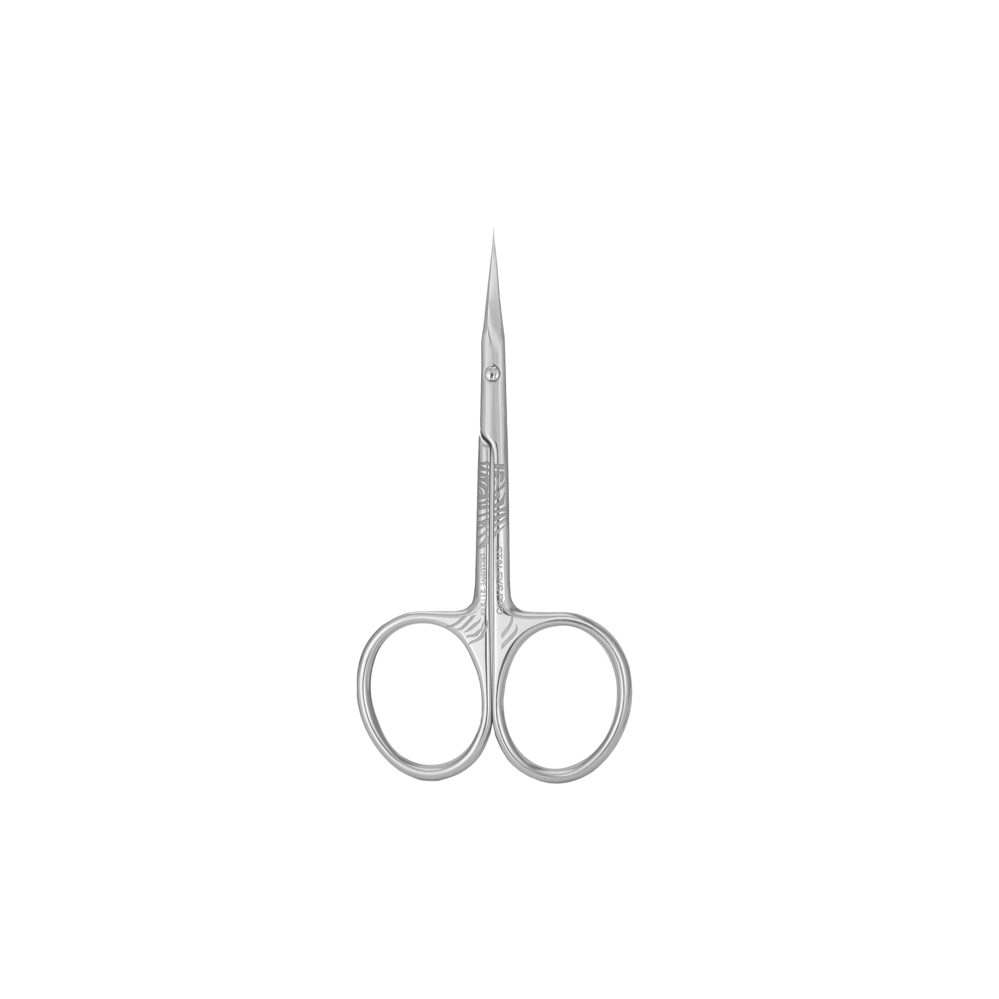 Nagelhaut Schere - EXCLUSIVE 21 Type 2 Nagelscheren & Nagelknips Nagelhaut Schere / cuticle scissors EXCLUSIVE.21 TYPE 2 HOCHWERTIGES MANIKÜRE-PEDIKÜRE-WERKZEUG Verkürzte gebogene Griffe – für präzise Bewegungen des Technikers Hakenartige Wölbung an der S