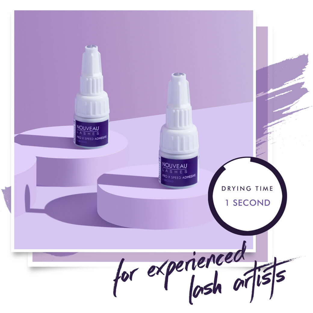 Kleber Pro X Speed Adhesive Kleber Der Superschnelle Mit einer Trocknungszeit von nur einer Sekunde ist Pro X Speed ​​für erfahrene und selbstbewusste Wimpernkünstler, entwickelt mit einer dünnen Viskosität für eine superschnelle Anwendung und einer satte
