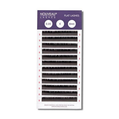 Flat Lashes one size Box Lash Extensions Die einzigartige elliptische Form der flachen Wimpern ergibt eine vergrößerte Oberfläche, die eine viel bessere Haftung an natürlichen Wimpern ermöglicht. Mit mehr Oberflächenkontakt im Vergleich zu einer klassisch