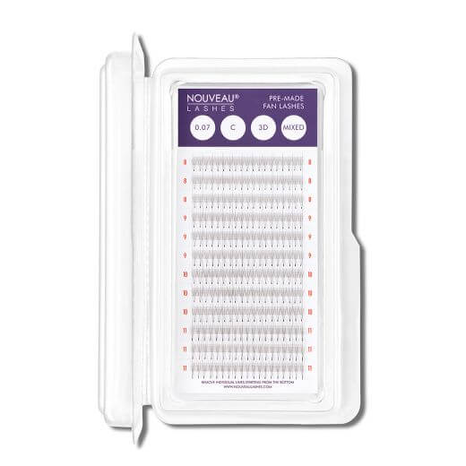 Volumen Fächerwimpern 3D / 5D Lash Extensions Unsere vorgefertigten Volumen Fächerwimpern sind leichte, natürliche und qualitativ hochwertige Wimpern. Jeder Fächer enthält mehrere Wimpern Längen mit minimalem Klebstoff, um einen natürlicheren Look zu erzi
