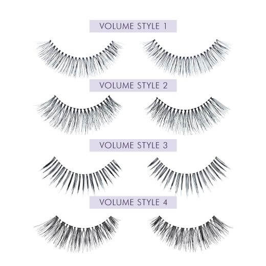 Strip Lashes Volume Style 1 - 4 Strip Lashes Wiederverwendbare Premium-Qualität Strip Lashes mit geringem Gewicht für eine maximale Länge und schönes Volumen. Sie Strip Lashes unterstützen die natürlichen Wimpern für eine kurzfristige Anwendung. PACKUNGSI